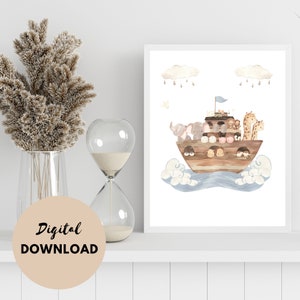 Noah&#39;s Ark Nursery Printable Wall art
