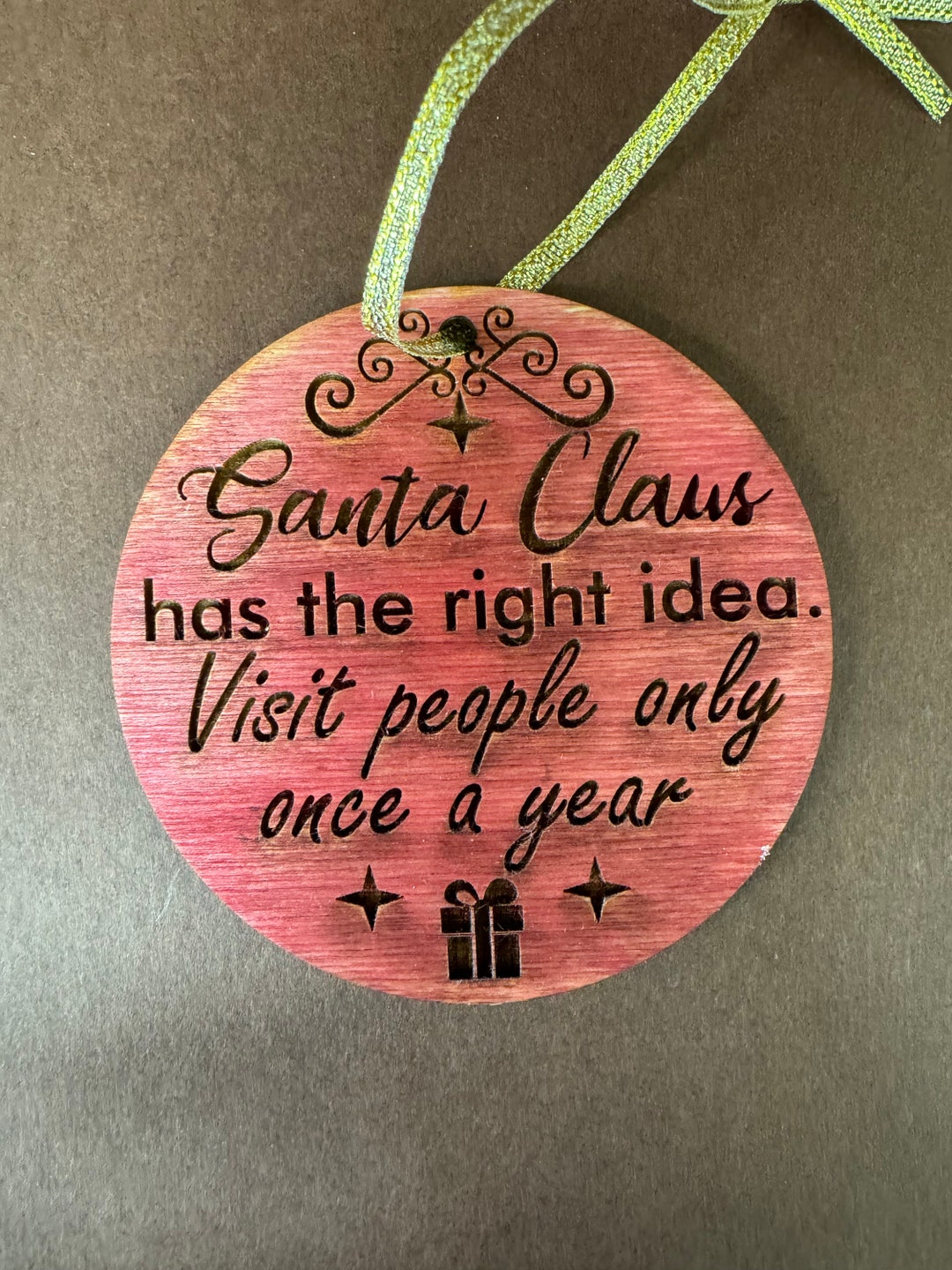 Funny Santa Ornaments Etsy