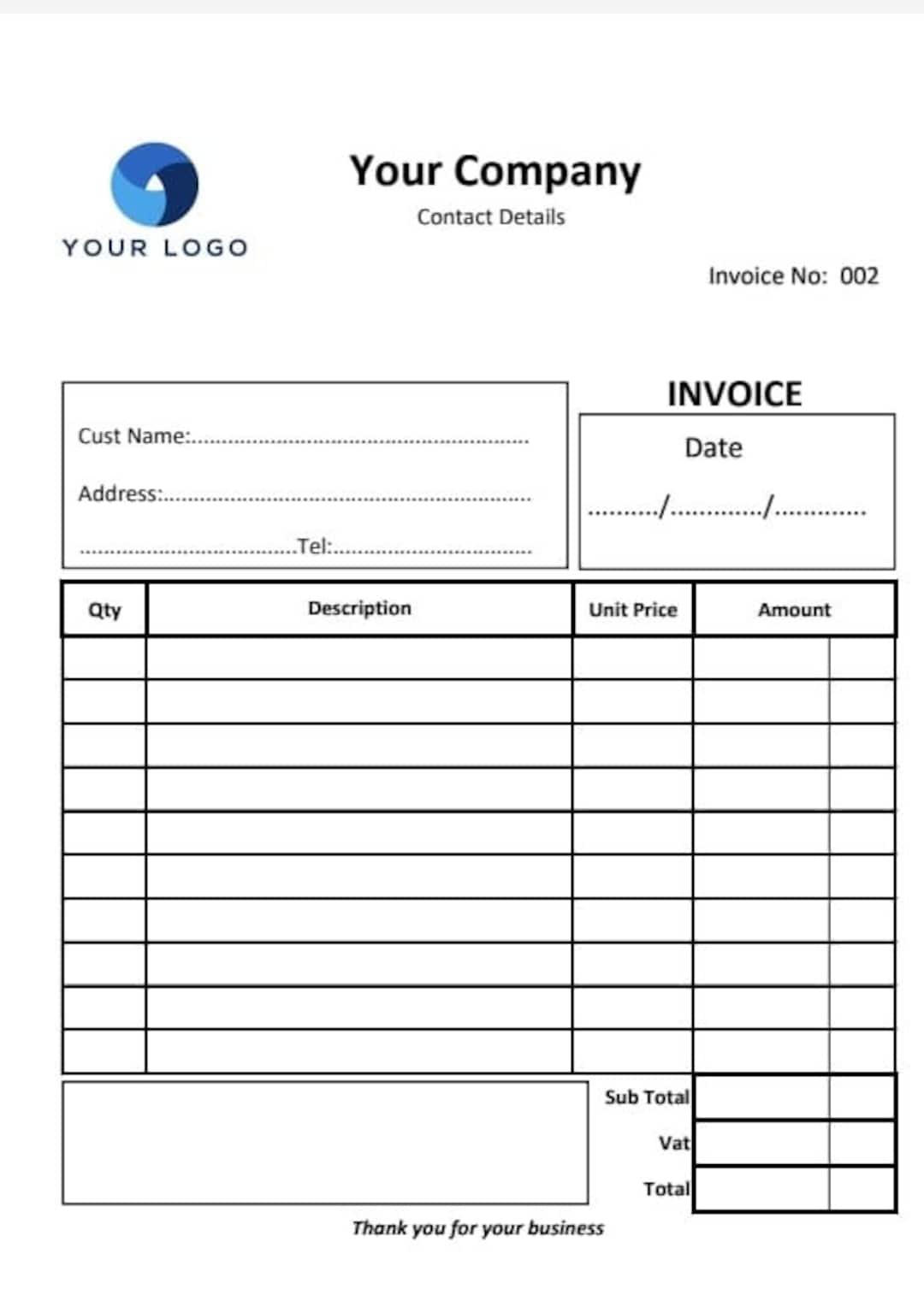Personalised Duplicate Invoice Book A5 With Carbon 50 Sets *buy 5 Get 1 ...