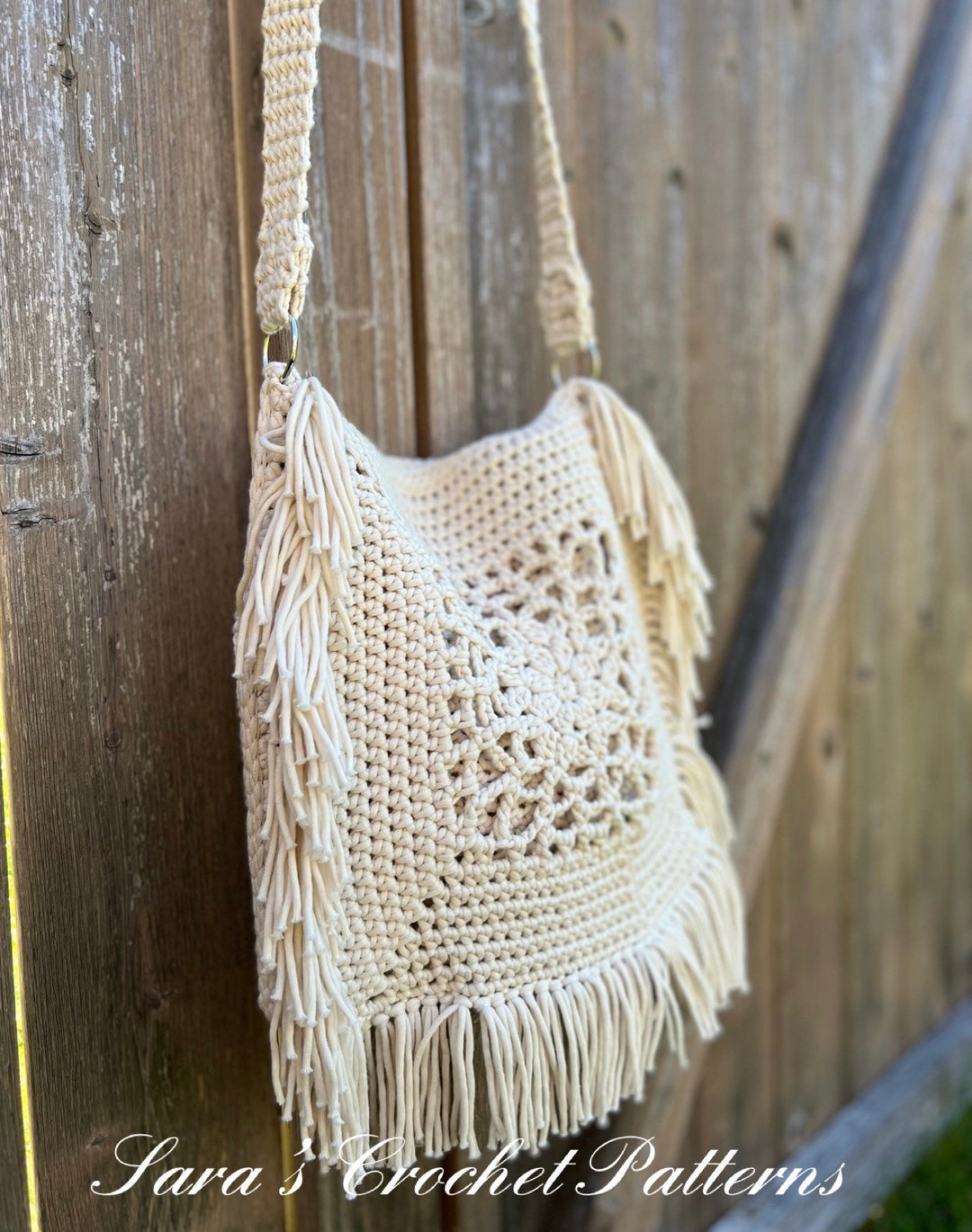 Boho Purse Crochet Pattern PDF Easy Crochet Crossbody Bag - Etsy