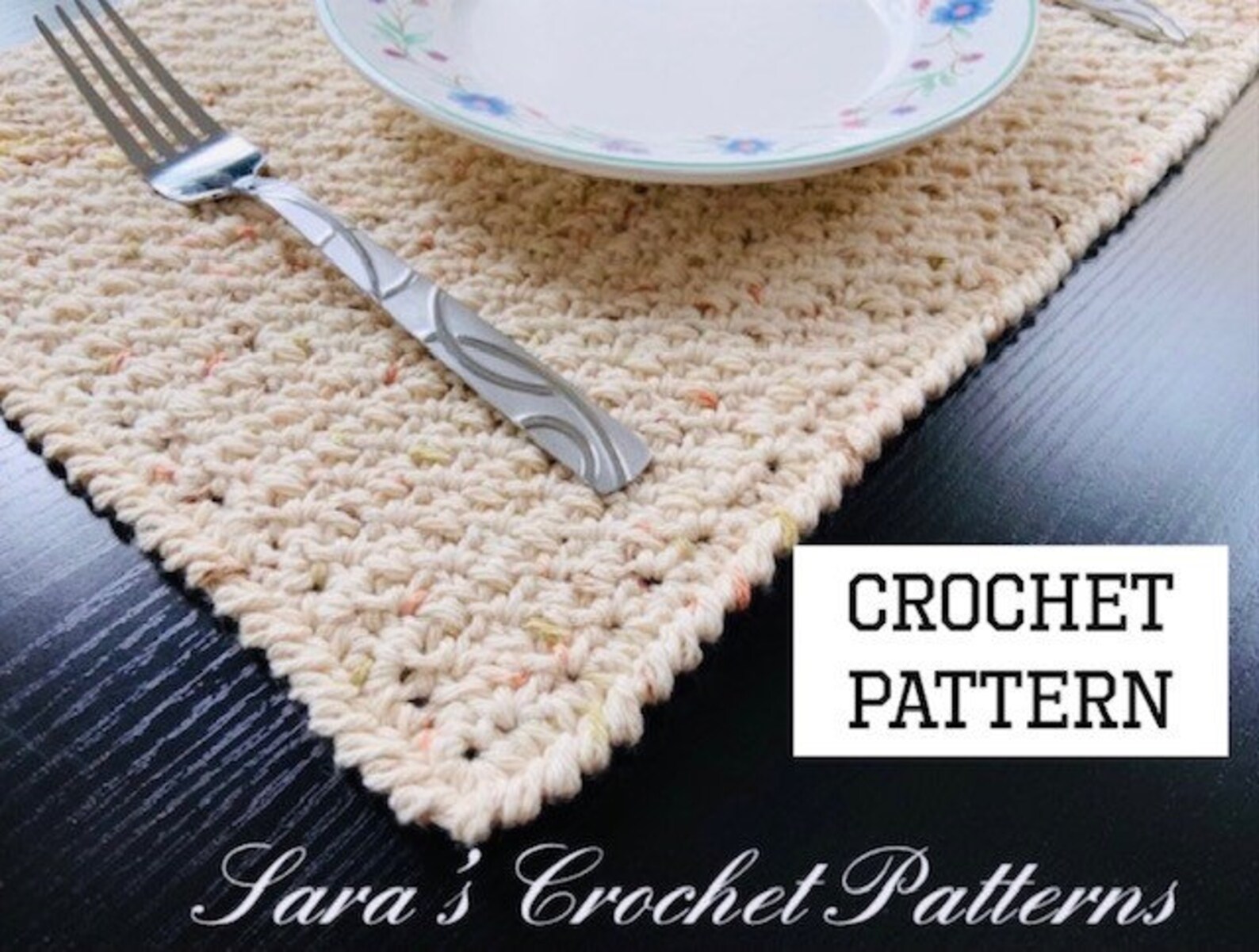 Crochet Placemat Pattern, PDF Crochet Pattern, Crochet Rectangular