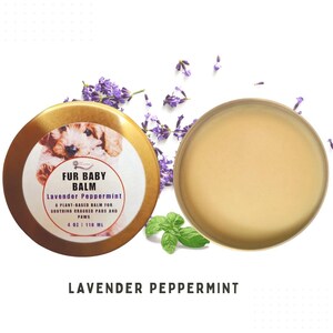 Fur Baby Balm 4 (OZ) - dog grooming, dry cracked paws, paw balm, custom dog gift, gifts for dogs, paw pad care, pet care, puppy paw balm
