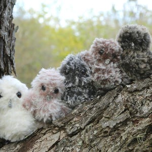 Crochet Fuzzy Owls