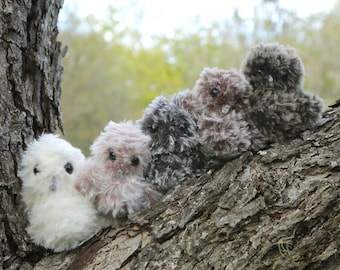 Crochet Fuzzy Owls