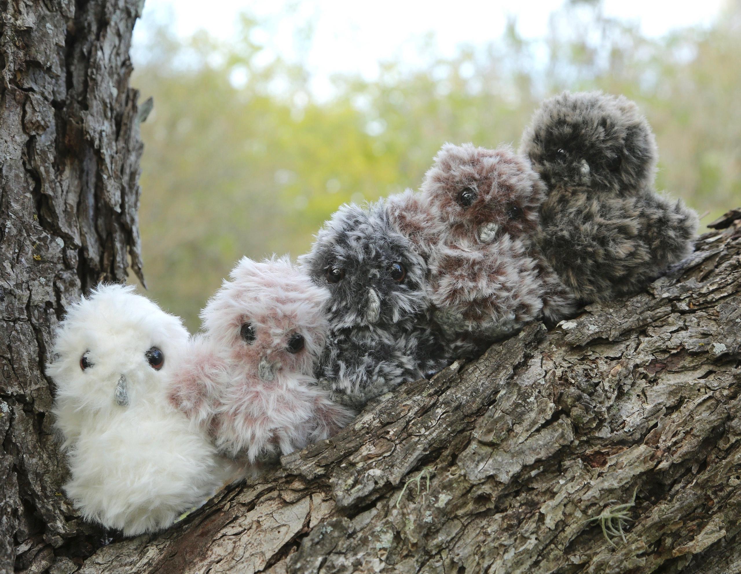Crochet Fuzzy Owls