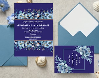 Couple Shower Invitation, Couples shower ideas, Wedding shower, Bridal Shower ideas, Blues Invitation, Bridal Shower Invitation, Printables