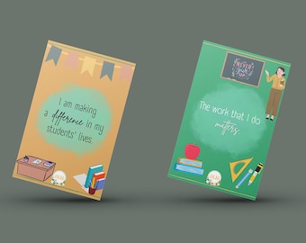 Teacher Affirmation Cards: Boho Printable Cards (Digital Download)