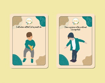Affirmation Cards for Boys: Boho Printable Encouragement (Digital Download)