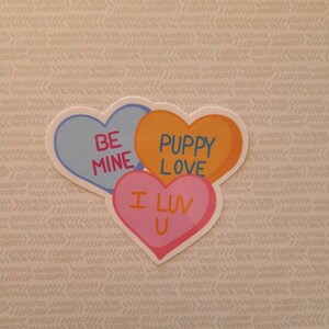 Valentine Candy Hearts - Inspirational Vinyl Sticker
