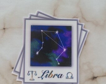 Libra Zodiac Constellation - Vinyl Sticker