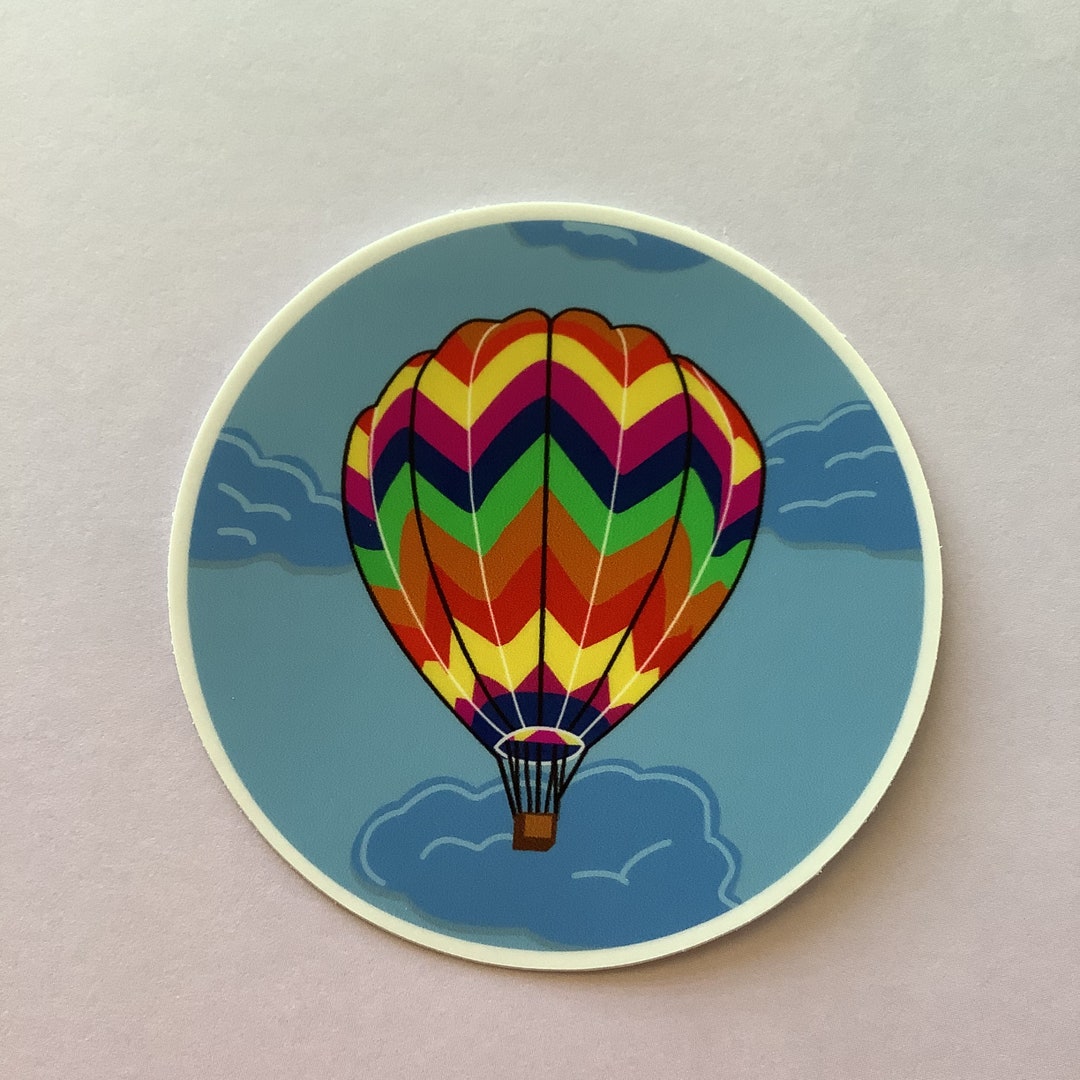 Hot Air Balloon Vinyl Sticker Etsy