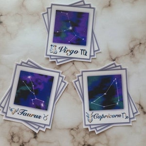 Earth Signs Zodiac Constellation - Vinyl Sticker Set of 3
