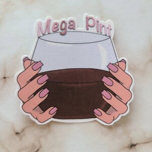 Mega Pint Wine - Vinyl Sticker