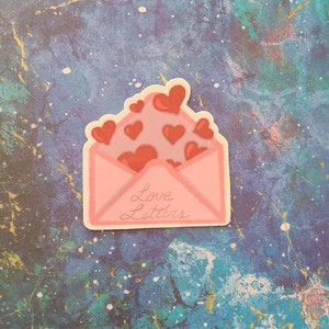 Valentine Love Letters Envelope - Vinyl Sticker
