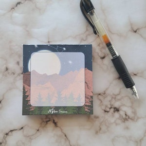 Full Moon Night Sky Memo Pad