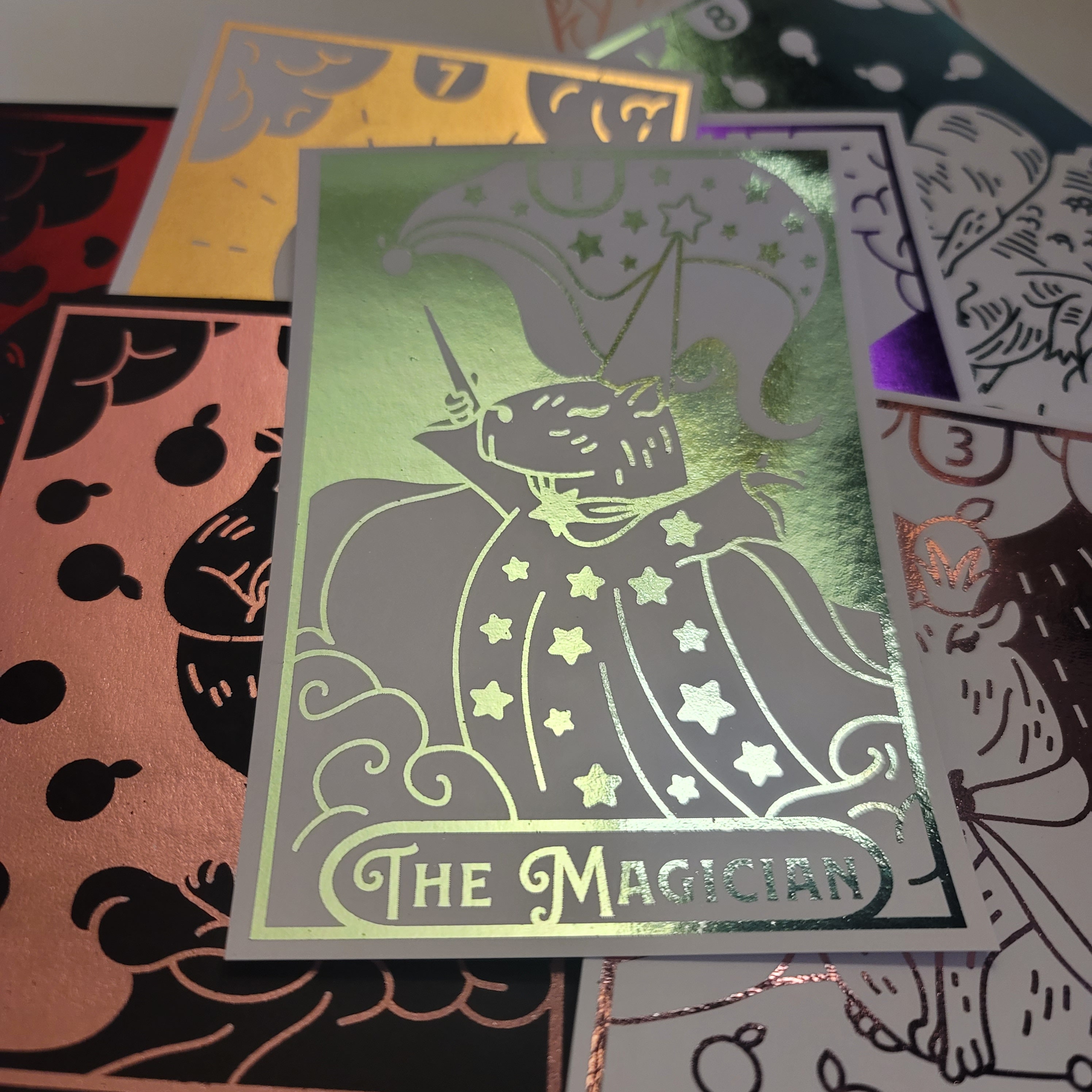 Foiled Art Print Tarot Card Capybara Cards Cute Animal Funny Tarot Card ...