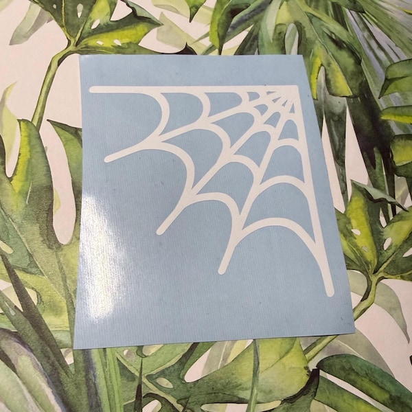 Vinilo decorativo de telaraña para esquina / decoración para ventana / Regalos / Halloween espeluznante