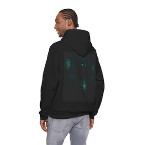 Edgy Art Design Hoodie, Unisex Heavy Blend Pullover