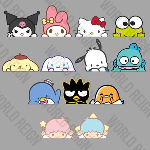 Cute Peekers Vinyl Stickers | Kawaii Car Decal