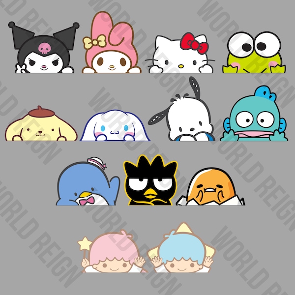 Cute Peekers Vinyl Stickers | Kawaii Car Decal