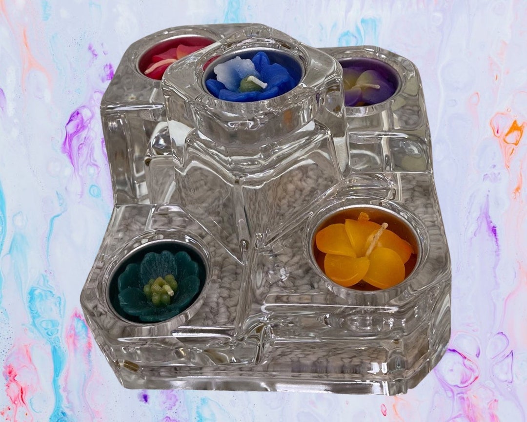 Crystal Multiple Tea Lights Holdervintage Partylite 24 Lead Crystal5 Tier, crystal