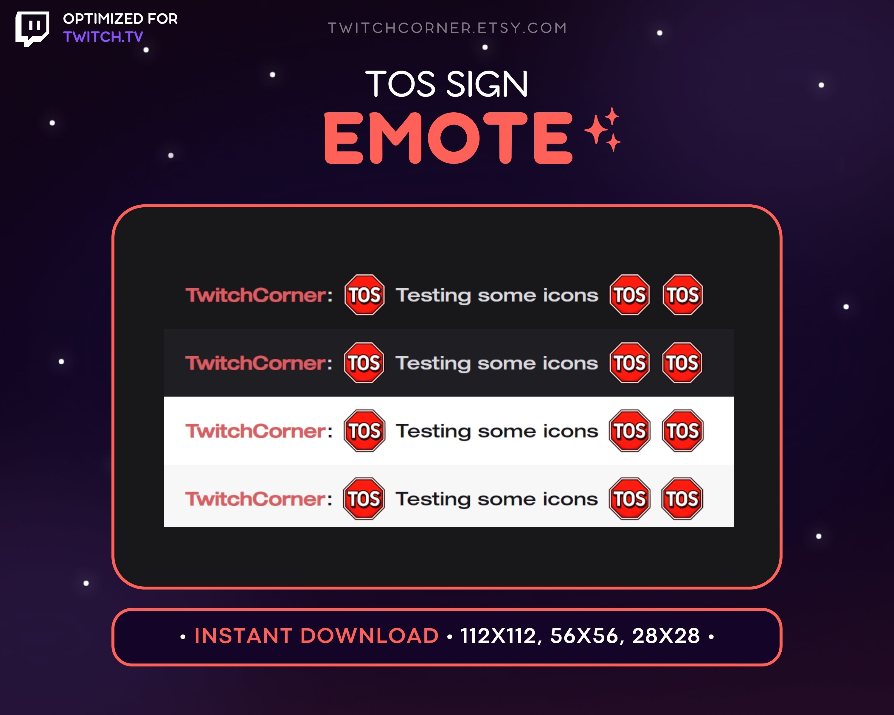 TOS Symbol Twitch Emote TOS Emote for Twitch, Terms of Service Emote