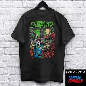 House of Horror T-Shirt Unisex (For Men and Women) Shirt Heavy Metal Funny Shirts. Metalhead Shirt Horror Parody Tee Retro Gaming
