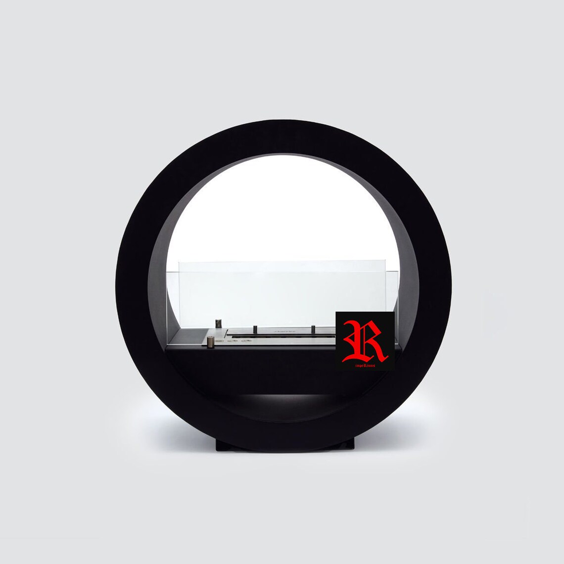 Moon Design Portable Glass Fireplace, Gifts for Him, Fireplace Mantel