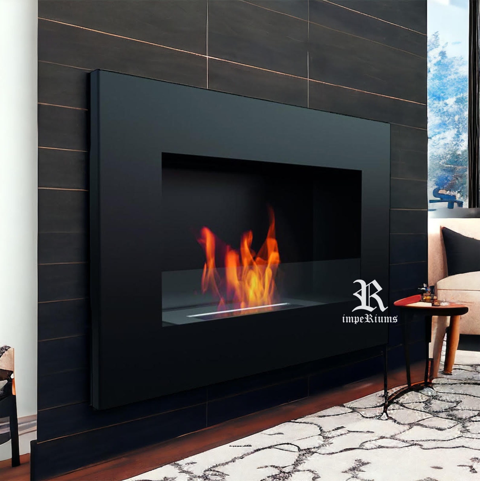 Wall Mounted Bioethanol Fireplace, Chimney Free, Custom Mantel - Etsy