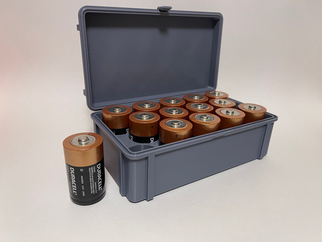 D Battery Storage Box Etsy