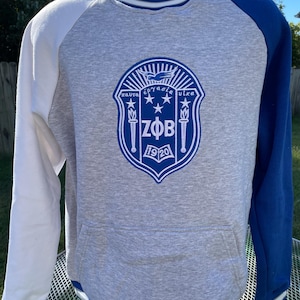 Zeta Phi Beta embroidery shield sweatshirt, 1920, J16, Sorority, Zeta , Crest Embroidered Sweatshirt/Crewneck/so sweet/finer womanhood