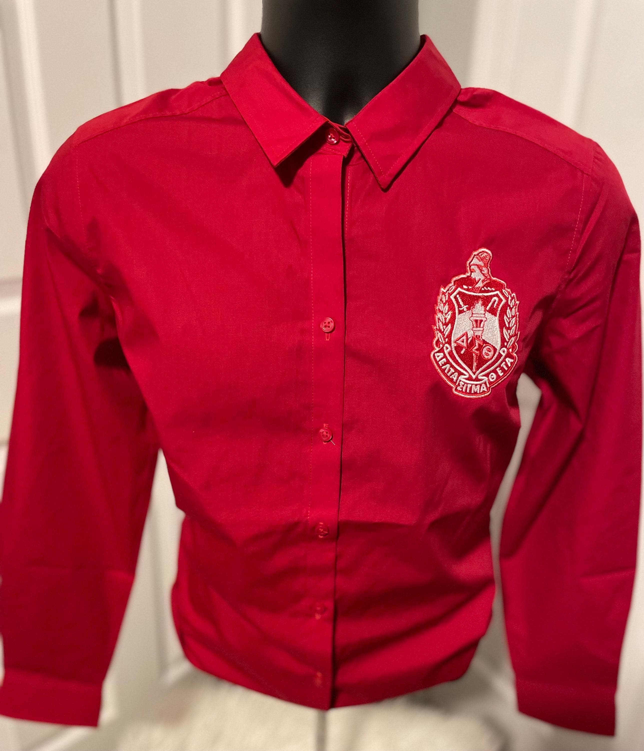 Delta Sigma Theta Button up Collard Shirt. - Etsy