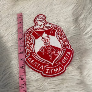 Iron-On Chenille Patch, Delta Sigma Theta Sorority Embroidered Patches, Since 1913, 10.5
