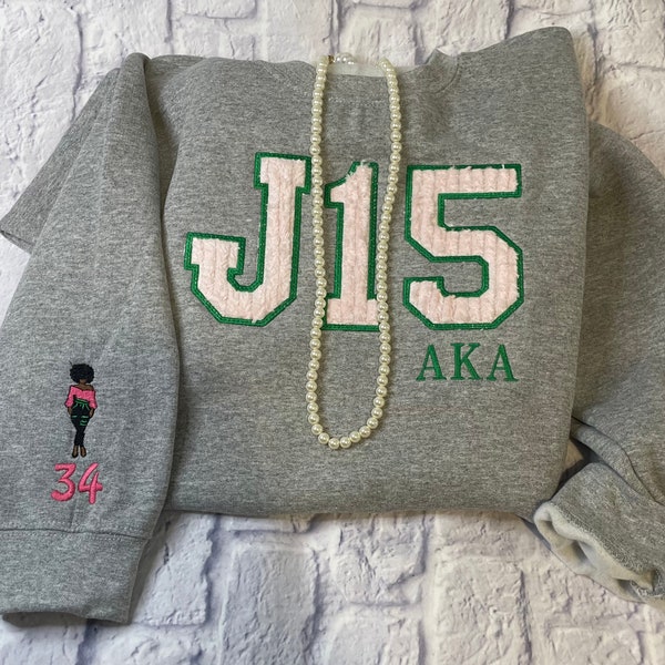 J15 Sweatshirt Embroidered Sorority,J15, Founders day, Sweatshirt or Crewneck