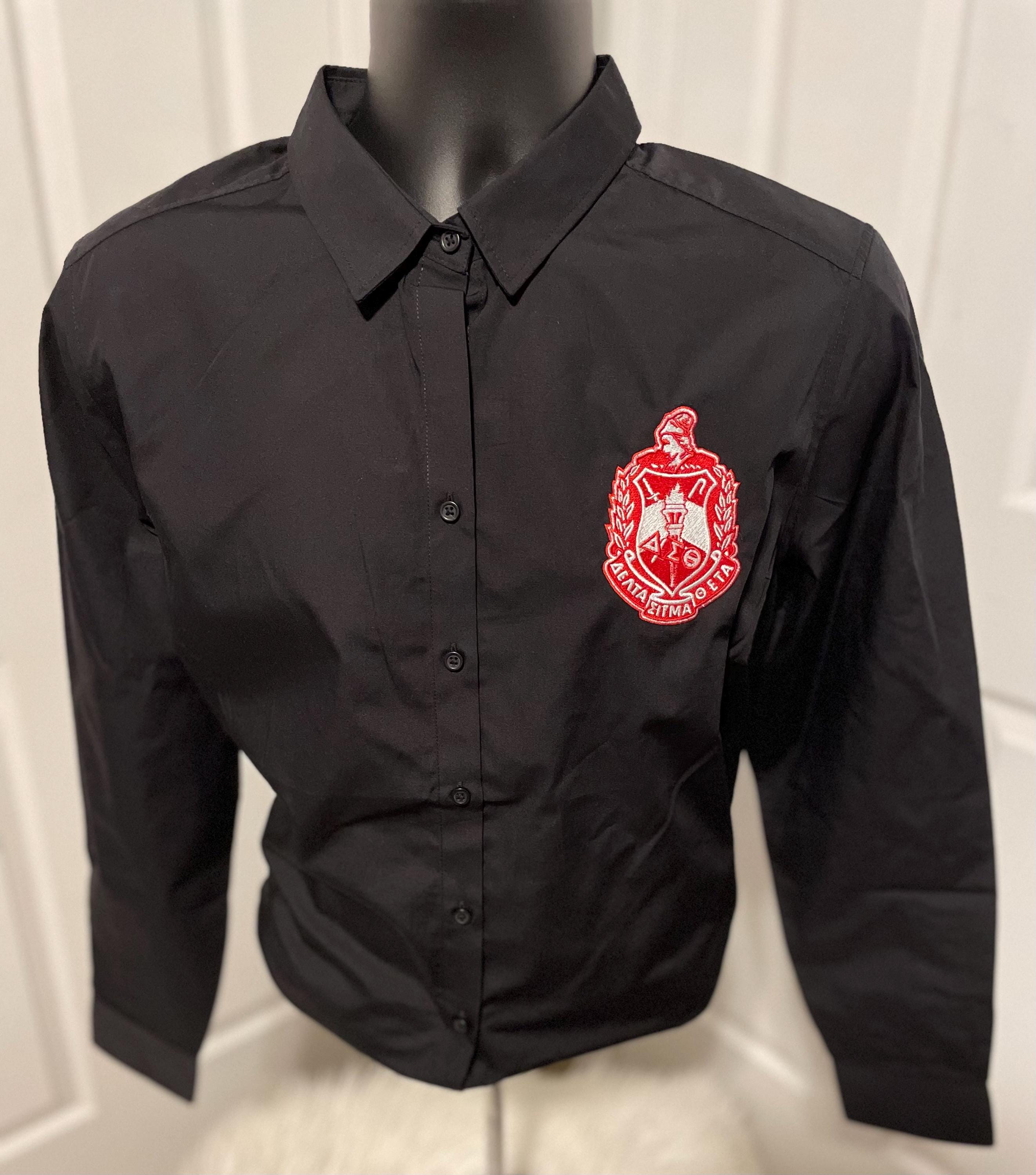Delta Sigma Theta Button up Collard Shirt. - Etsy