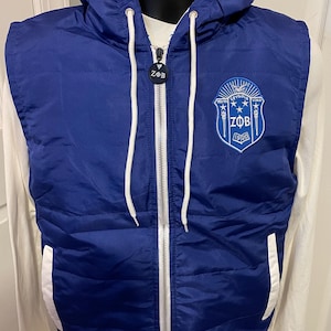 Zeta Phi Beta Embroidered Vest , Zeta Phi Beta vest