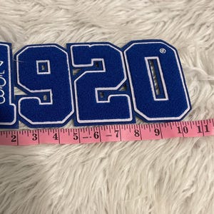 J16, Zeta Phi Patch, 1920 Patch, blau weiße Finner Womanhood, Aufnäher zum Aufbügeln, Wappen Aufnäher