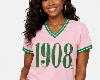 Pink and green 1908 unisex t shirt