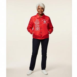 Delta Sigma Theta Embroidered Greek  line jacket, Delta paraphernalia