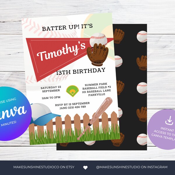 Sandlot Party Invite - Etsy