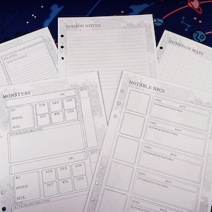 Ficha definitiva para Mestre de D&D 5e (mais de 15 variações)