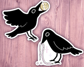 Crows Love Shiny Things - Sticker Set