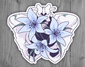 Floral Pelvis Holographic Sticker