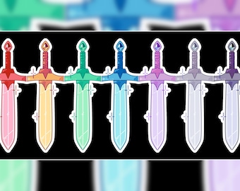 Rainbow Swords Sticker Pack