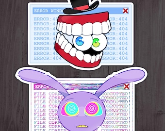 Digital Circus Error Stickers - Caine, Jax