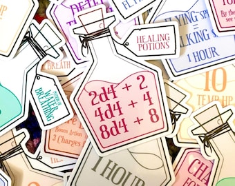 D&D Potions Sticker Pack