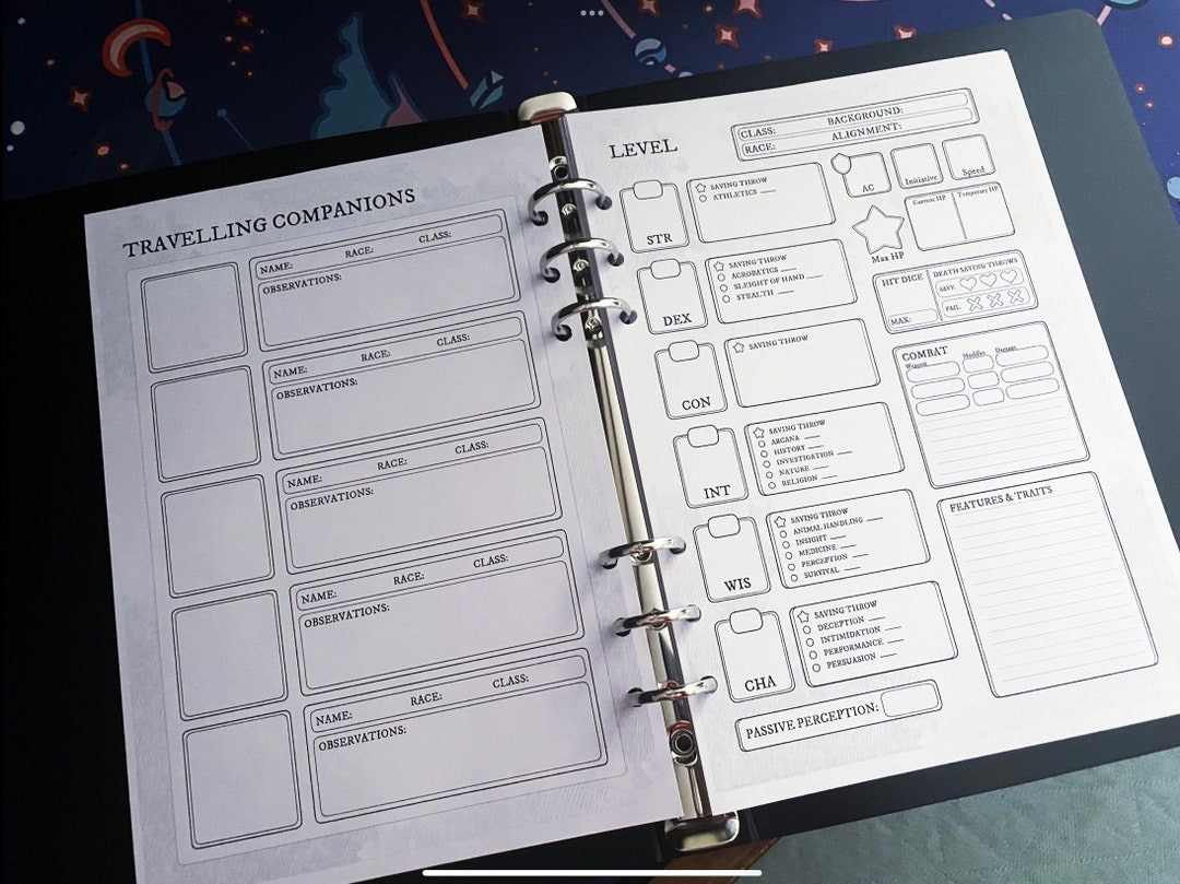 Ultimate D&amp;D 5e Character Sheet (10+ Pages) - Etsy