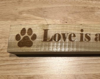 Inspirational Wooden sign for shelf or desk