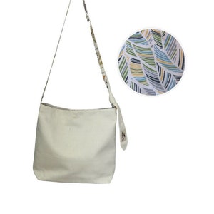 LINEN CASUAL BAG,  Adjustable Strap Length, Unicoloured Tote with Cute Lining,