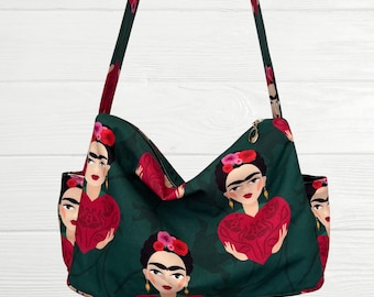 Frida-schoudertas met ritssluiting – schoudertas met grote capaciteit voor dagelijks gebruik